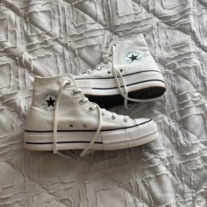 White Platform Converse